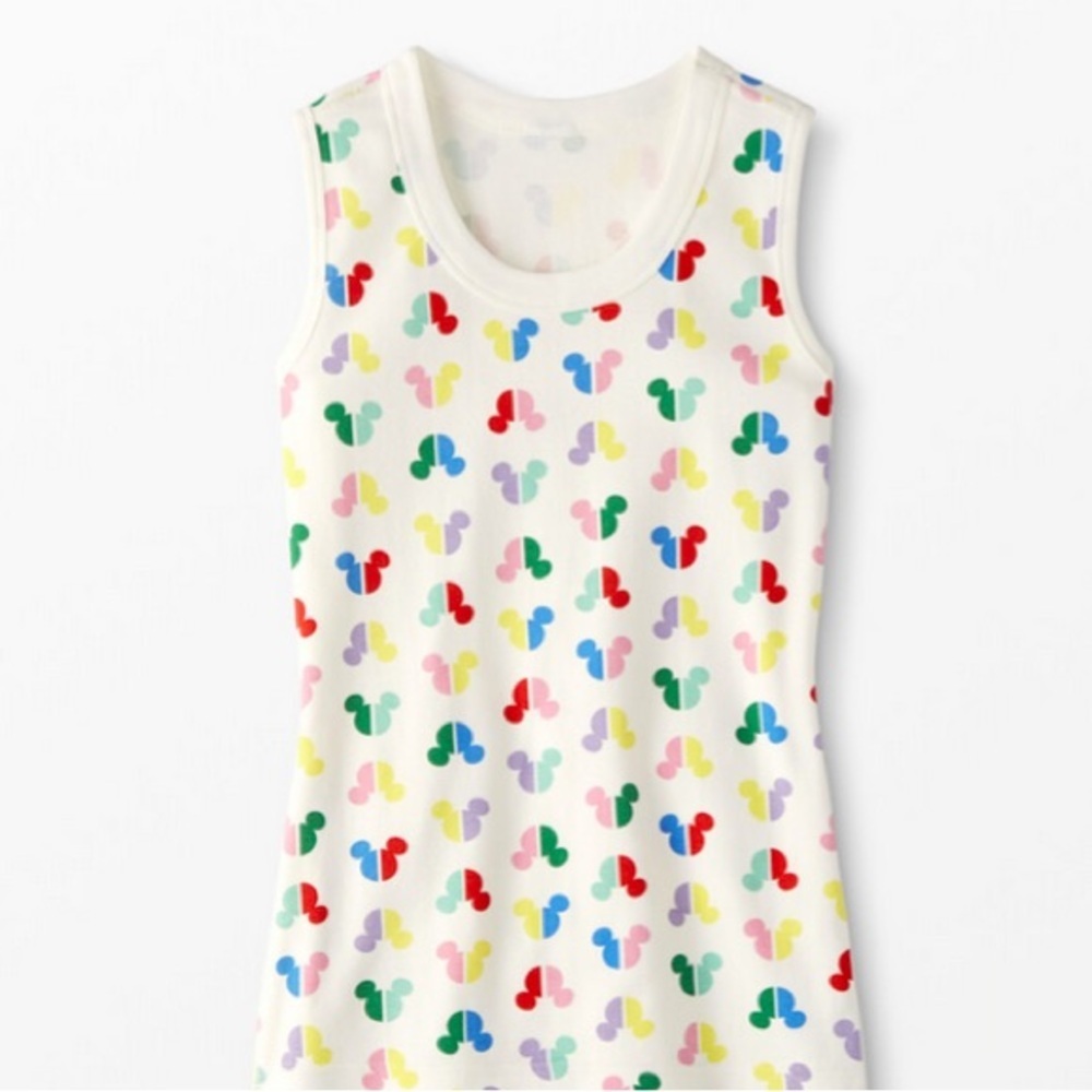 Hanna Anderson Disney Collection Mickey women’s tank, pj top, large, organic